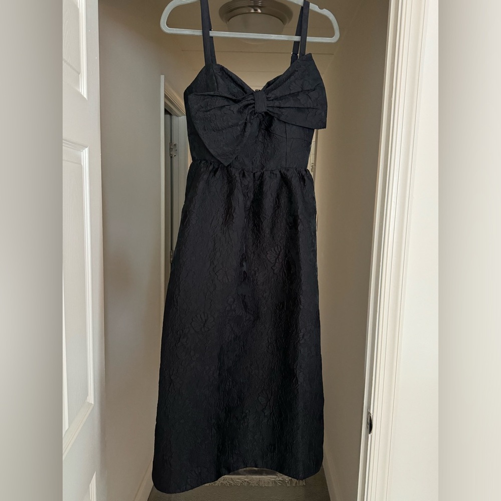 NWT Lilly Pulitzer Ellara Jacquard Midi Dress in Onyx Leaf an Impression. Sz. 4.